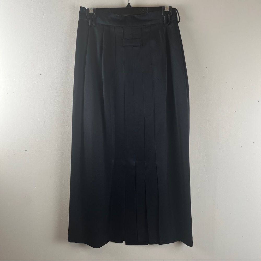 Chaus 90s Black Maxi Pleated Skirt